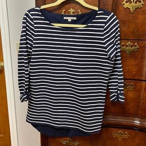 Gap navy and white stripe top small